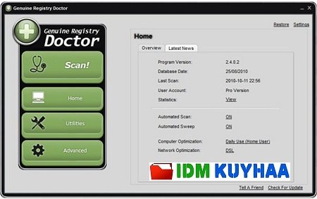 Genuine Registry Doctor 2.6.9.8 Full Version