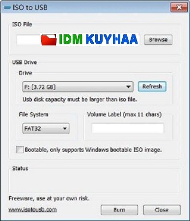 ISO to USB Kuyhaa 1.6 for Windows Terbaru Gratis Indir